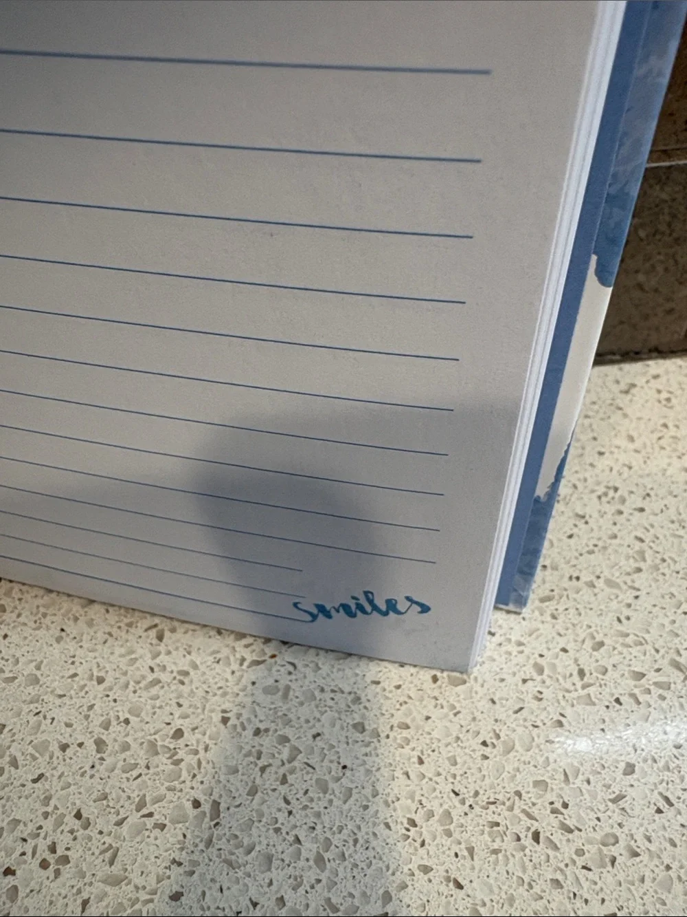 Blue Watercolor Spiral Journal with Inspirational Cover and Pen